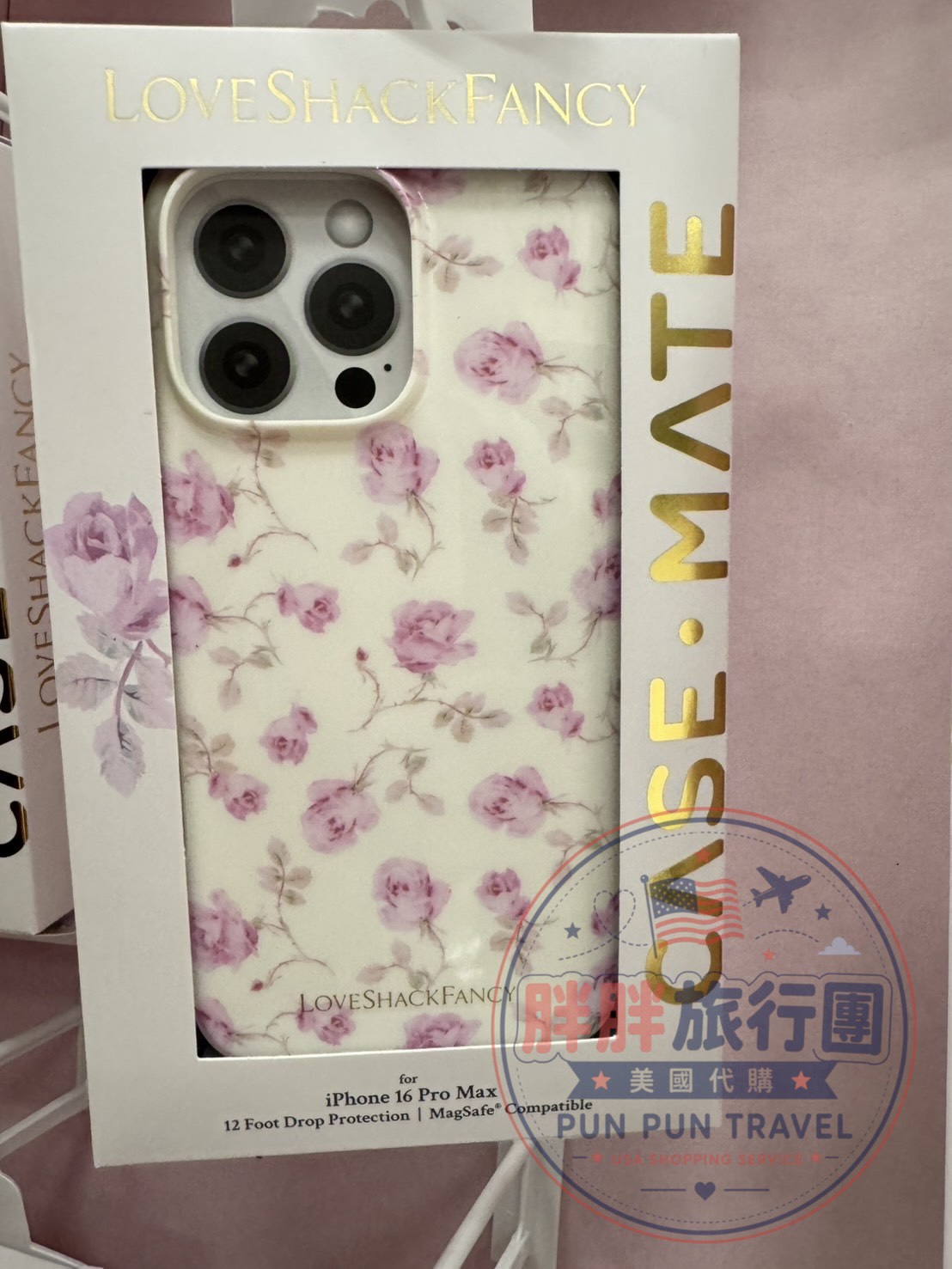LoveShackFancy MagSafe 手機殼・奶油玫瑰款