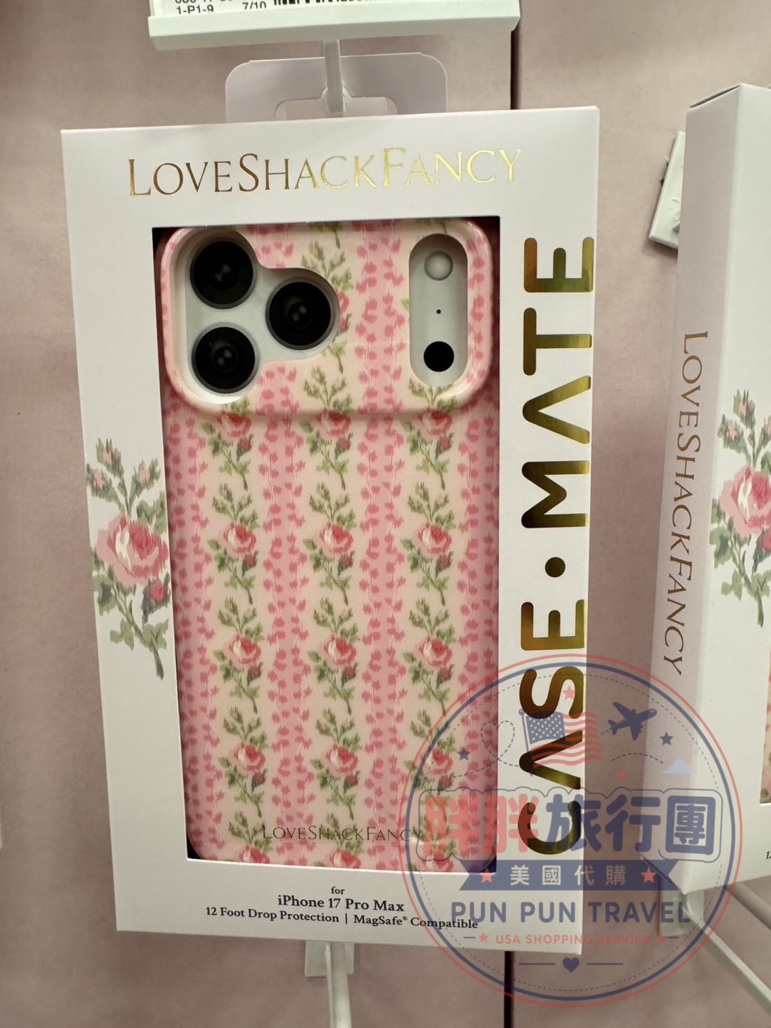 LoveShackFancy MagSafe 手機殼・粉玫瑰花園款